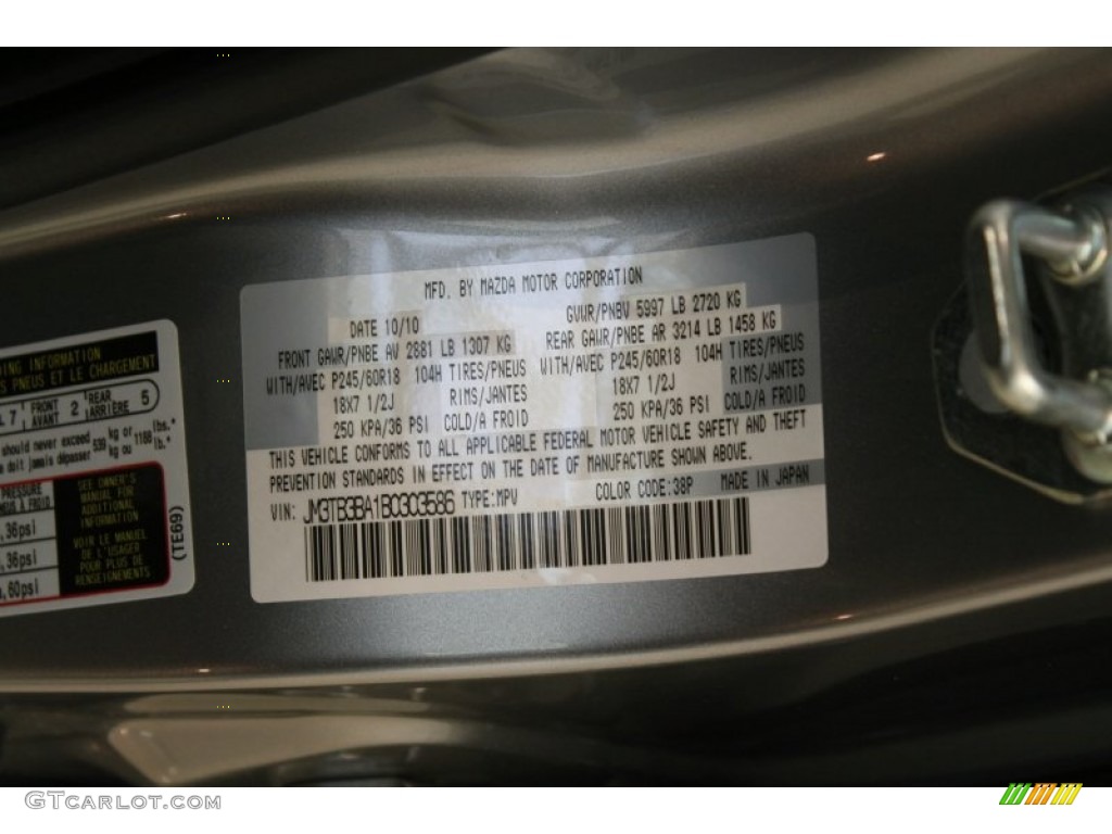 2011 CX-9 Sport AWD - Liquid Silver Metallic / Black photo #19