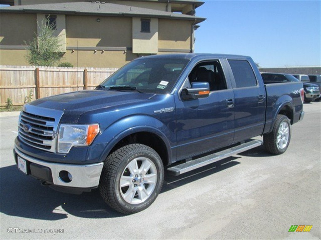 2013 F150 Lariat SuperCrew 4x4 - Blue Jeans Metallic / Black photo #4