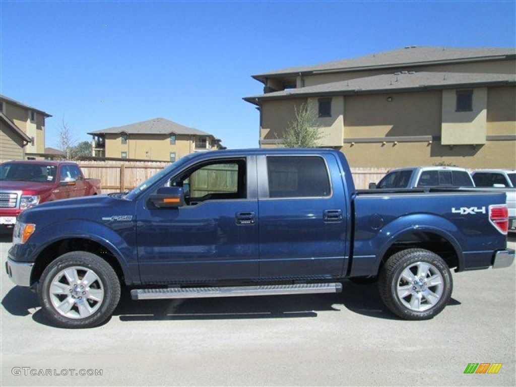 2013 F150 Lariat SuperCrew 4x4 - Blue Jeans Metallic / Black photo #5