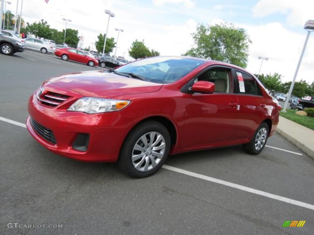 Barcelona Red Metallic 2013 Toyota Corolla LE Exterior Photo #80892544