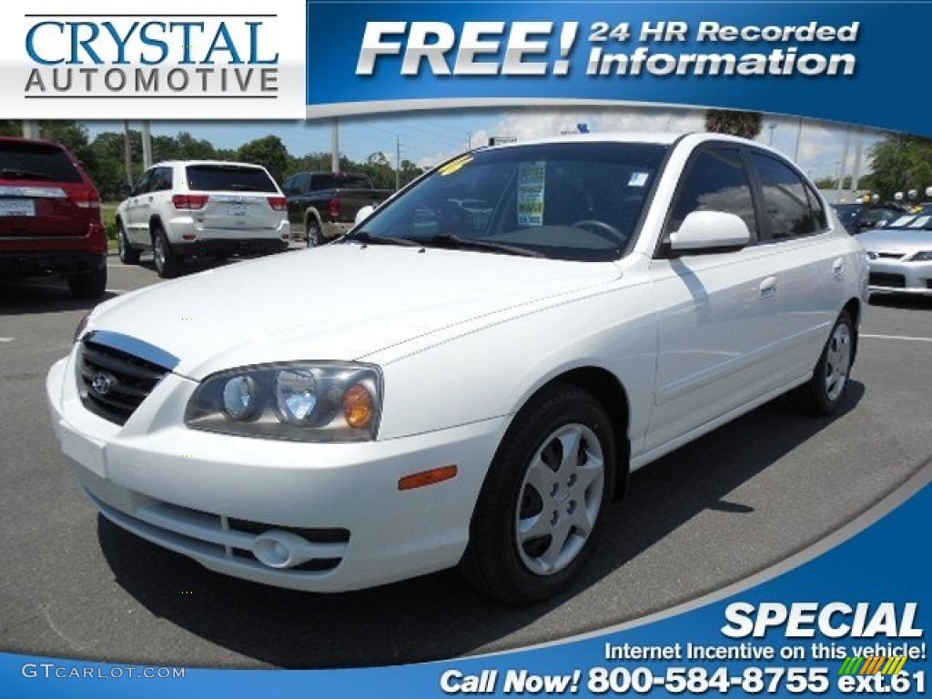 2006 Elantra GLS Sedan - Nordic White / Gray photo #1