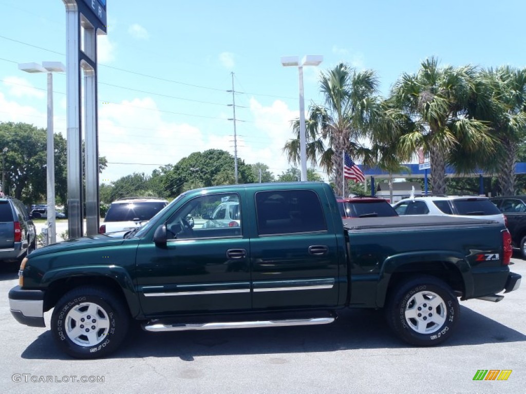 2004 Silverado 1500 Z71 Crew Cab 4x4 - Dark Green Metallic / Dark Charcoal photo #8