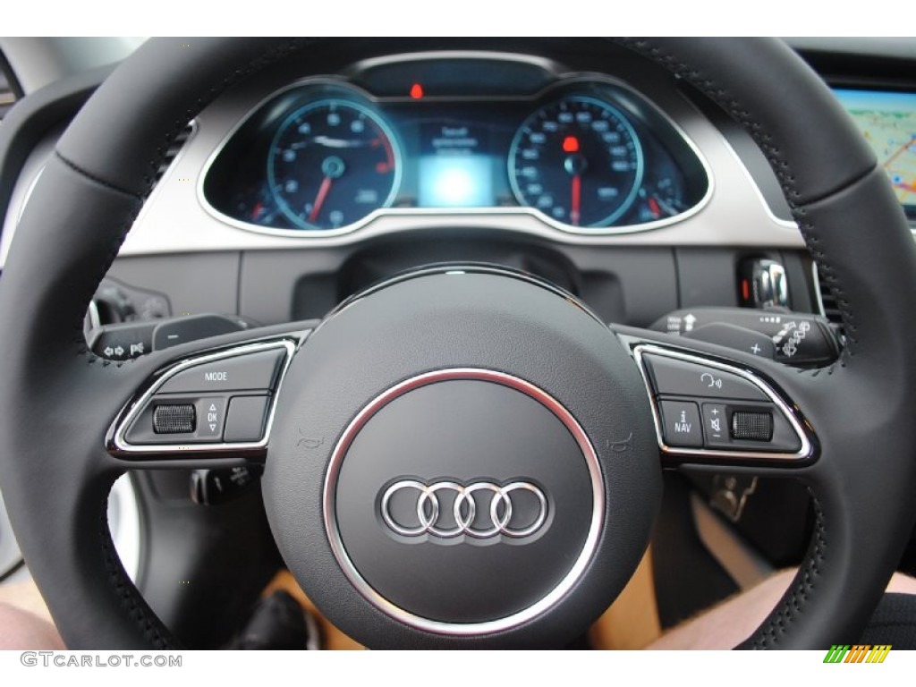2013 Audi Allroad 2.0T quattro Avant Black Steering Wheel Photo #80897031