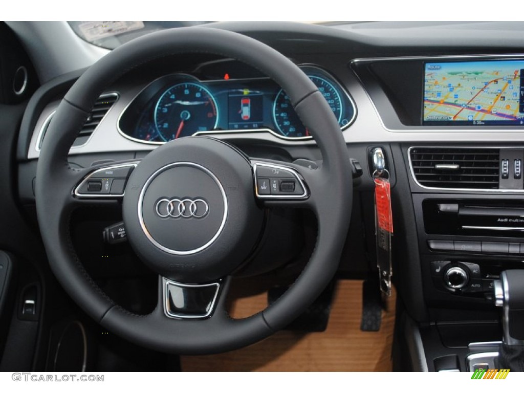 2013 Audi Allroad 2.0T quattro Avant Black Steering Wheel Photo #80897249