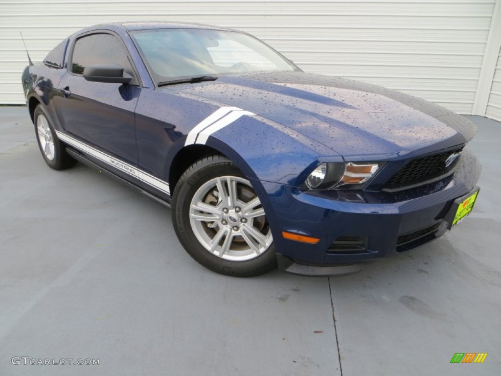 2012 Mustang V6 Premium Coupe - Kona Blue Metallic / Charcoal Black photo #2