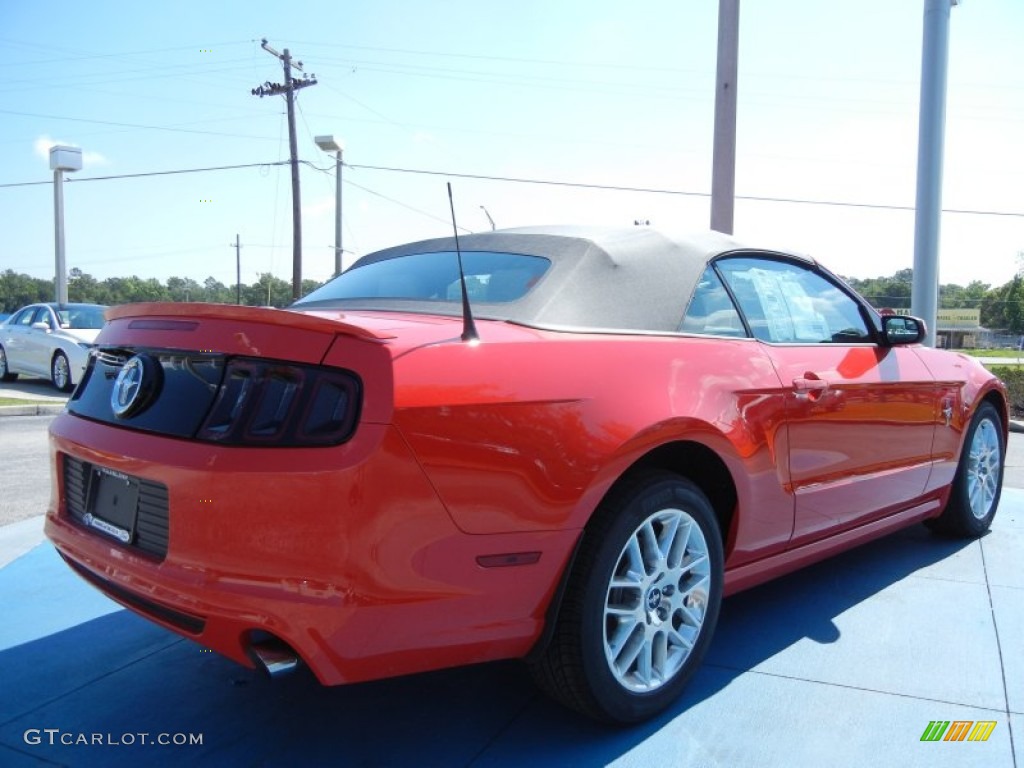 2014 Mustang V6 Premium Convertible - Race Red / Medium Stone photo #3