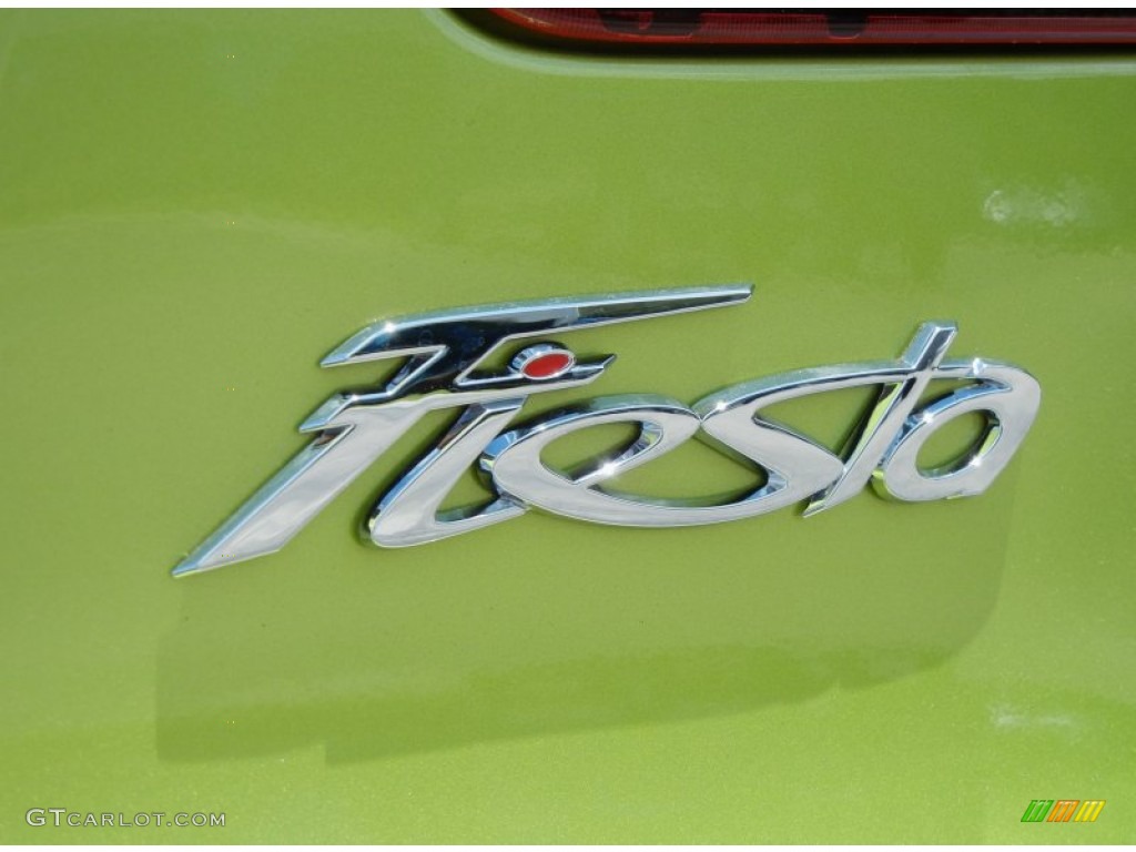 2013 Fiesta Titanium Sedan - Lime Squeeze / Cashmere Leather photo #4