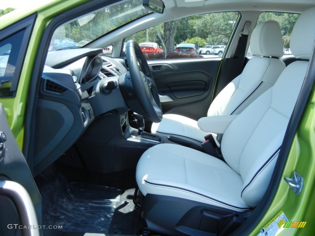 Cashmere Leather Interior 2013 Ford Fiesta Titanium Sedan Photo #80902875