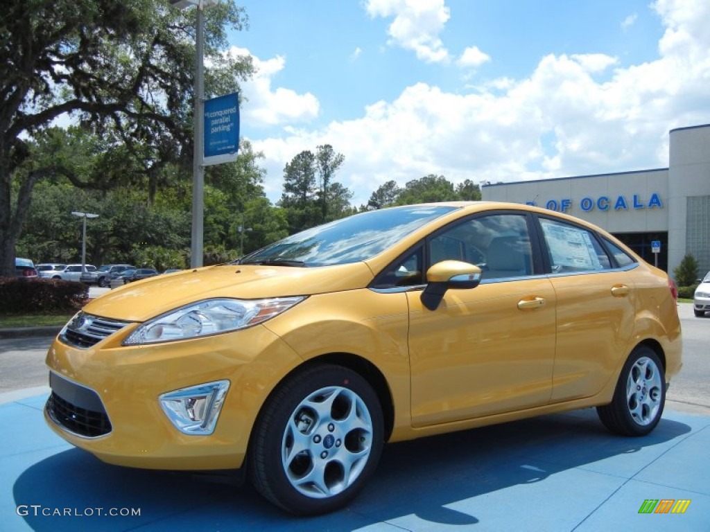 Yellow Blaze Ford Fiesta
