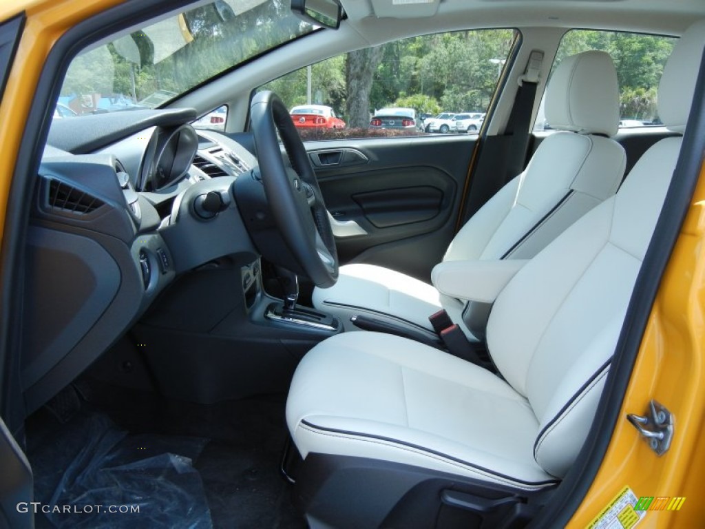 Cashmere Leather Interior 2013 Ford Fiesta Titanium Sedan Photo #80903237