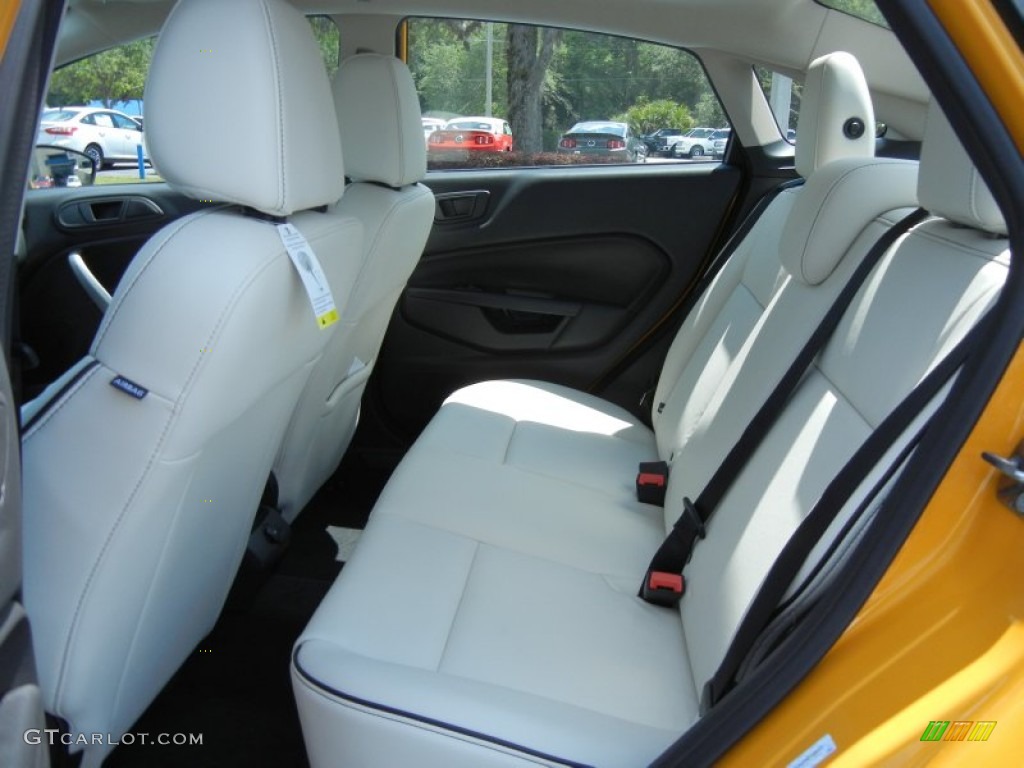 2013 Fiesta Titanium Sedan - Yellow Blaze / Cashmere Leather photo #7