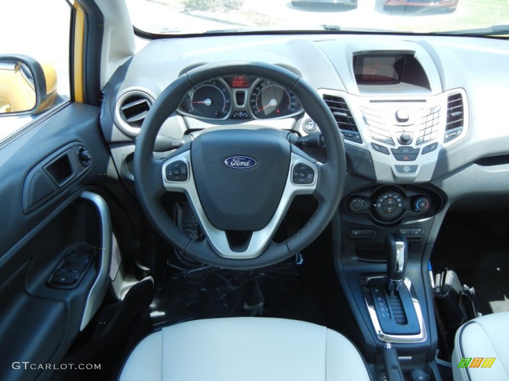2013 Ford Fiesta Titanium Sedan Cashmere Leather Dashboard Photo #80903304