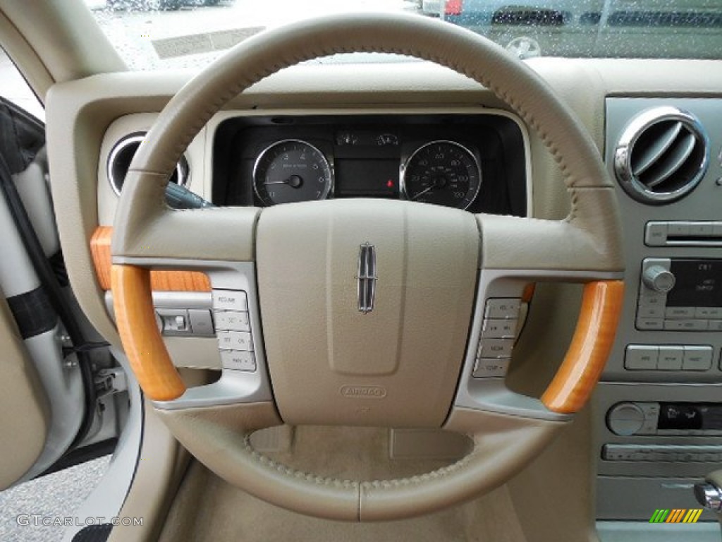 2006 Lincoln Zephyr Standard Zephyr Model Light Stone Steering Wheel Photo #80903555