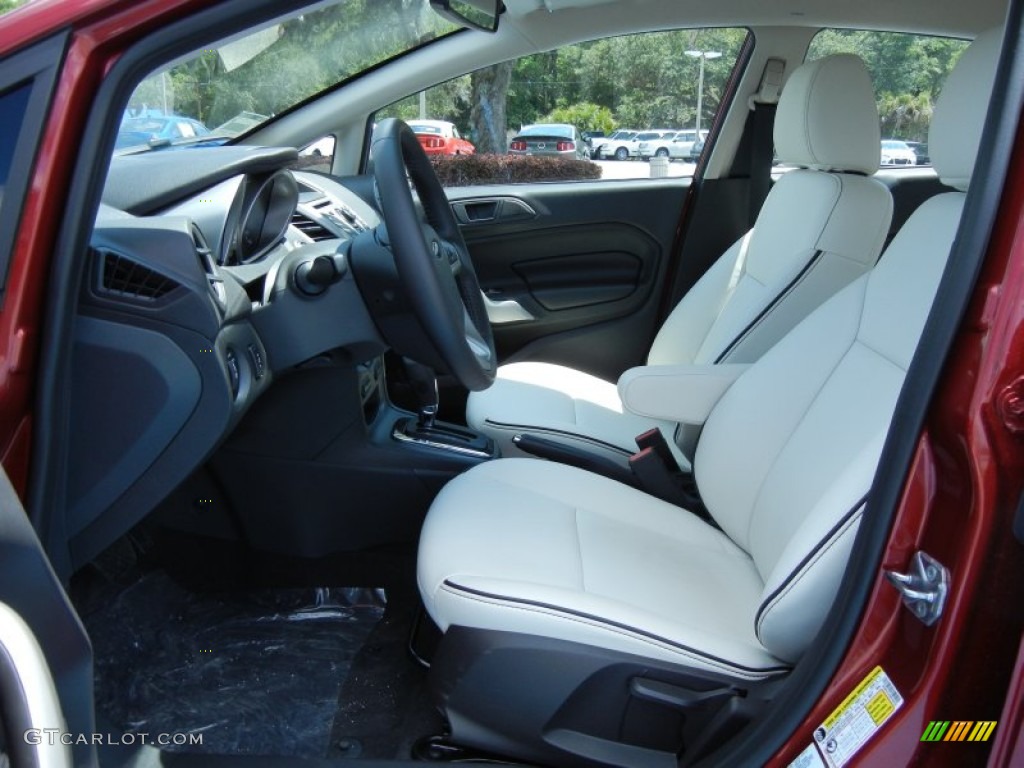 Cashmere Leather Interior 2013 Ford Fiesta Titanium Sedan Photo #80903925