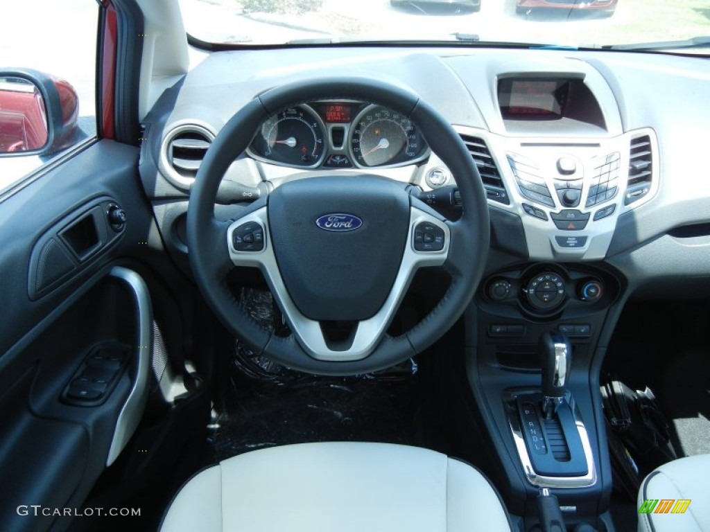 2013 Ford Fiesta Titanium Sedan Cashmere Leather Dashboard Photo #80903985
