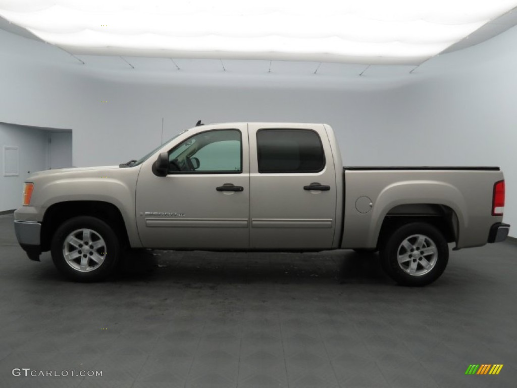 2009 Sierra 1500 SLE Crew Cab - Silver Birch Metallic / Dark Titanium/Light Titanium photo #8