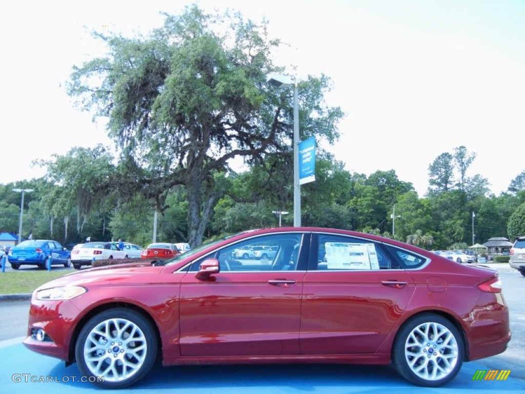 2013 Fusion Titanium - Ruby Red Metallic / Charcoal Black photo #2