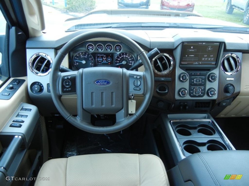 2013 Ford F350 Super Duty Lariat Crew Cab Adobe Dashboard Photo #80906141