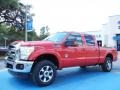 2013 Vermillion Red Ford F250 Super Duty Lariat Crew Cab 4x4  photo #1