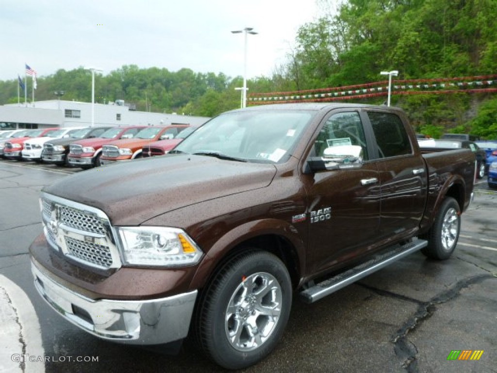 2013 1500 Laramie Crew Cab 4x4 - Western Brown Pearl / Canyon Brown/Light Frost Beige photo #1