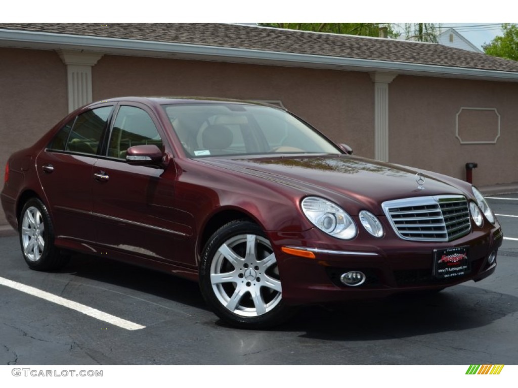 2007 E 350 4Matic Sedan - Barolo Red Metallic / Cashmere photo #1