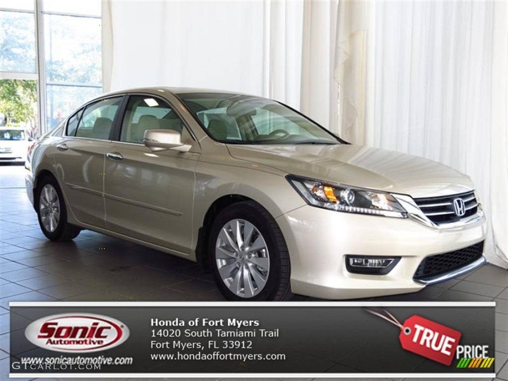 2013 Accord EX-L Sedan - Champagne Frost Pearl / Ivory photo #1