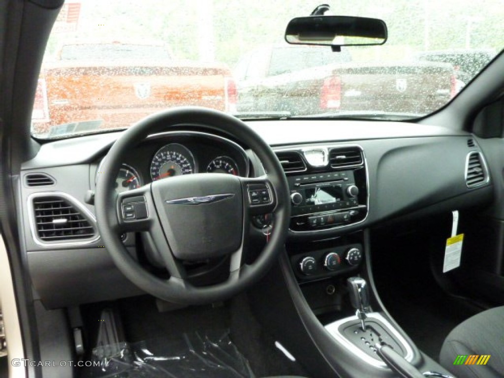 2013 Chrysler 200 LX Sedan Black Dashboard Photo #80908398