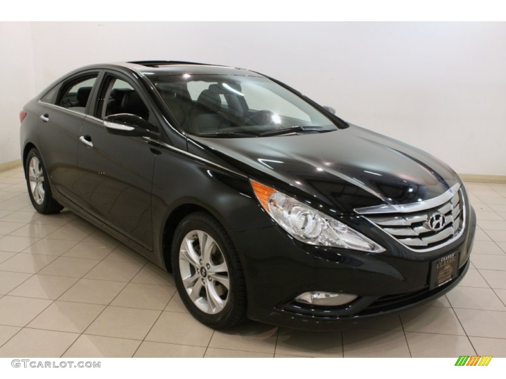 2011 Sonata Limited - Midnight Black / Black photo #1
