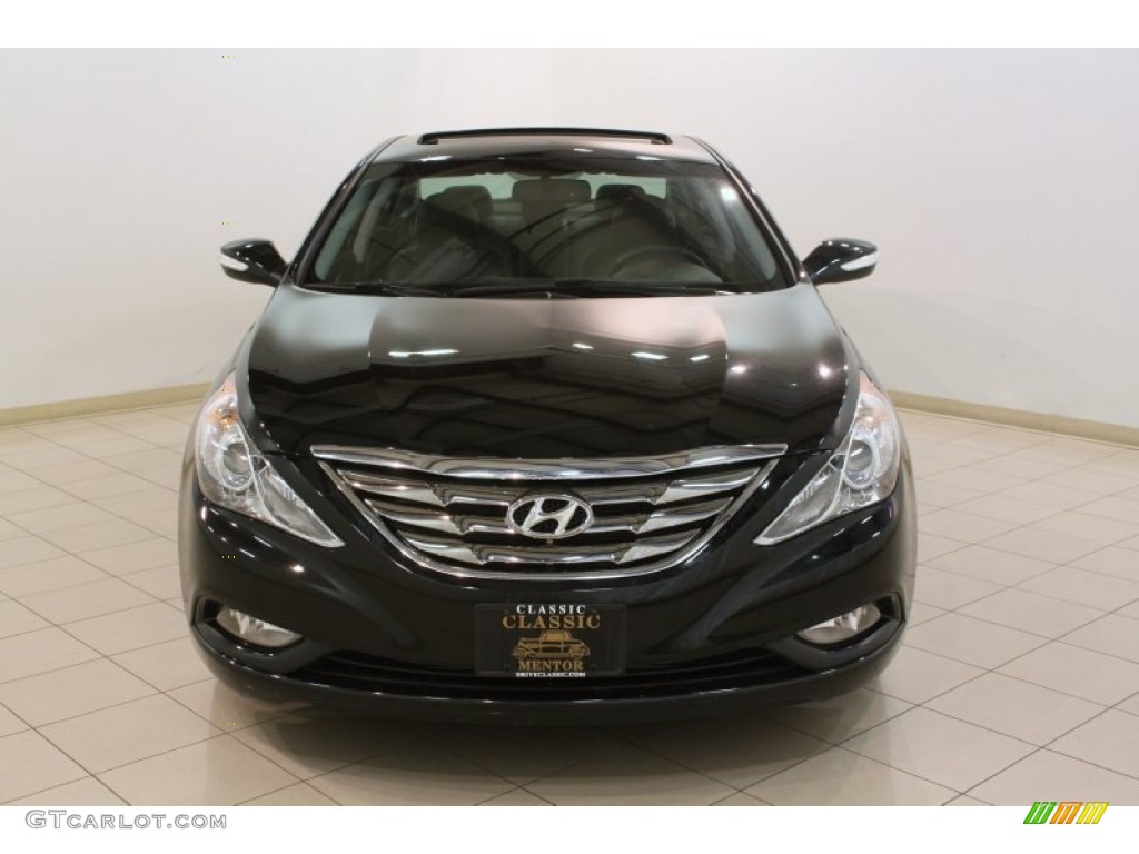 2011 Sonata Limited - Midnight Black / Black photo #2