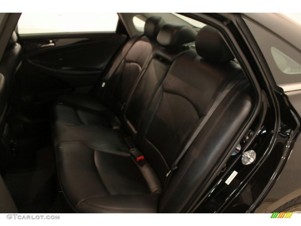 2011 Sonata Limited - Midnight Black / Black photo #14