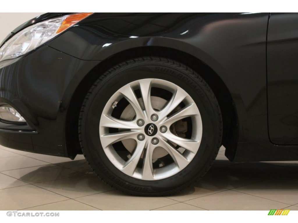 2011 Sonata Limited - Midnight Black / Black photo #17