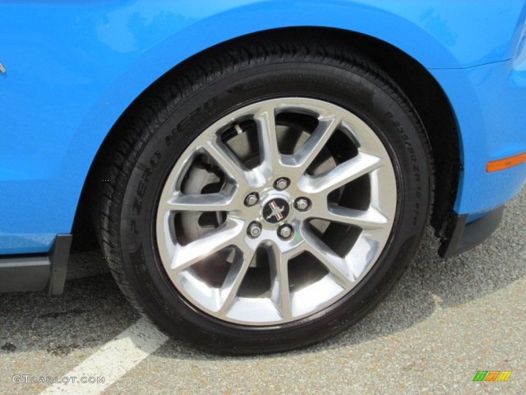 2011 Mustang V6 Premium Coupe - Grabber Blue / Charcoal Black photo #3