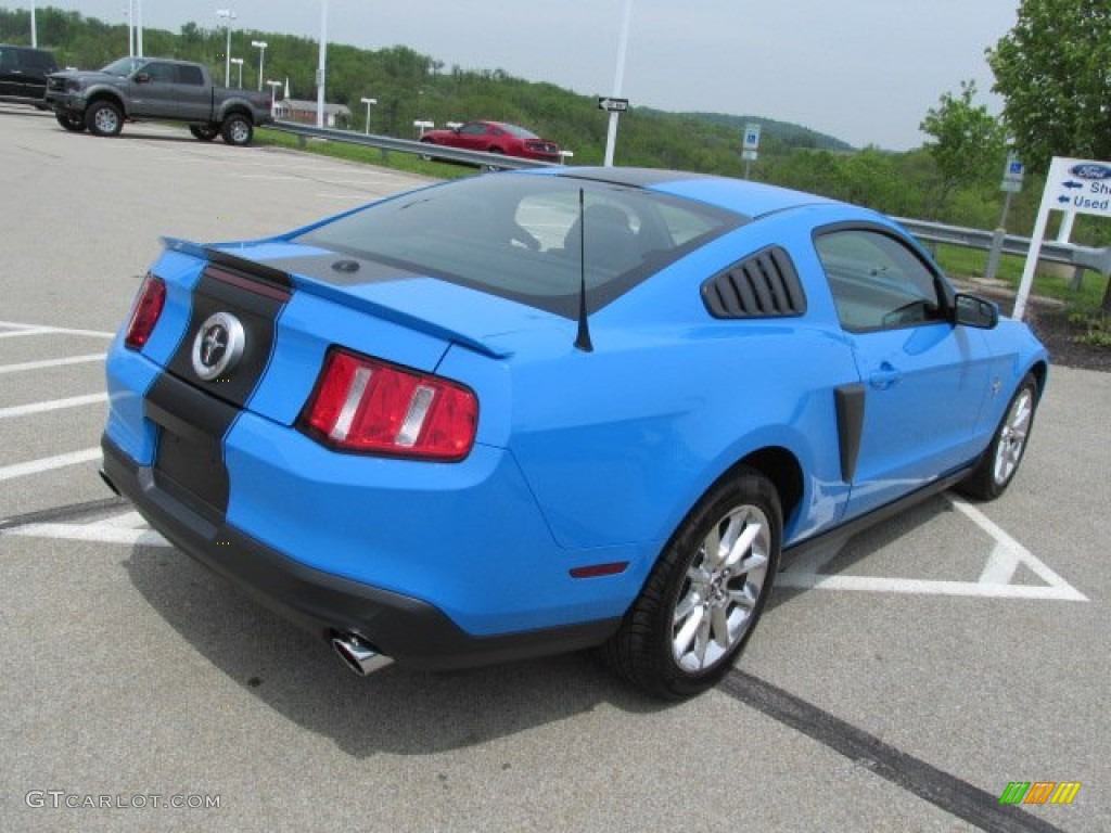 2011 Mustang V6 Premium Coupe - Grabber Blue / Charcoal Black photo #10