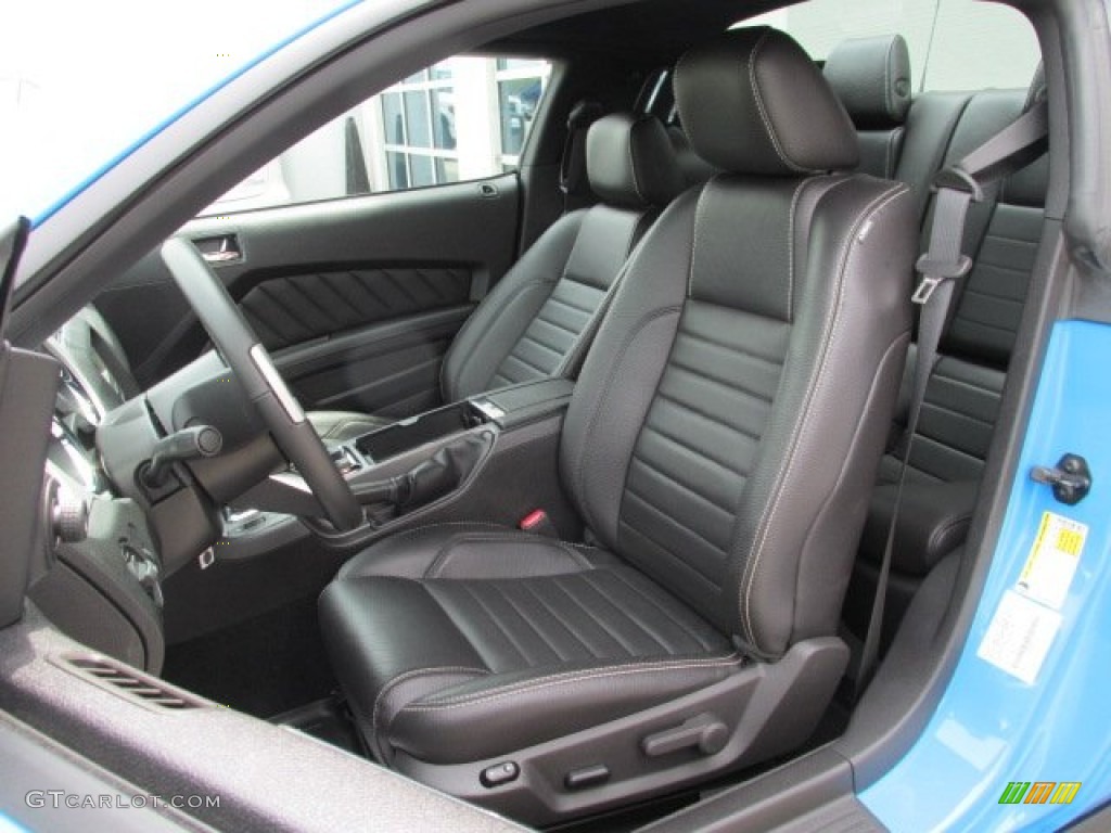 2011 Mustang V6 Premium Coupe - Grabber Blue / Charcoal Black photo #15