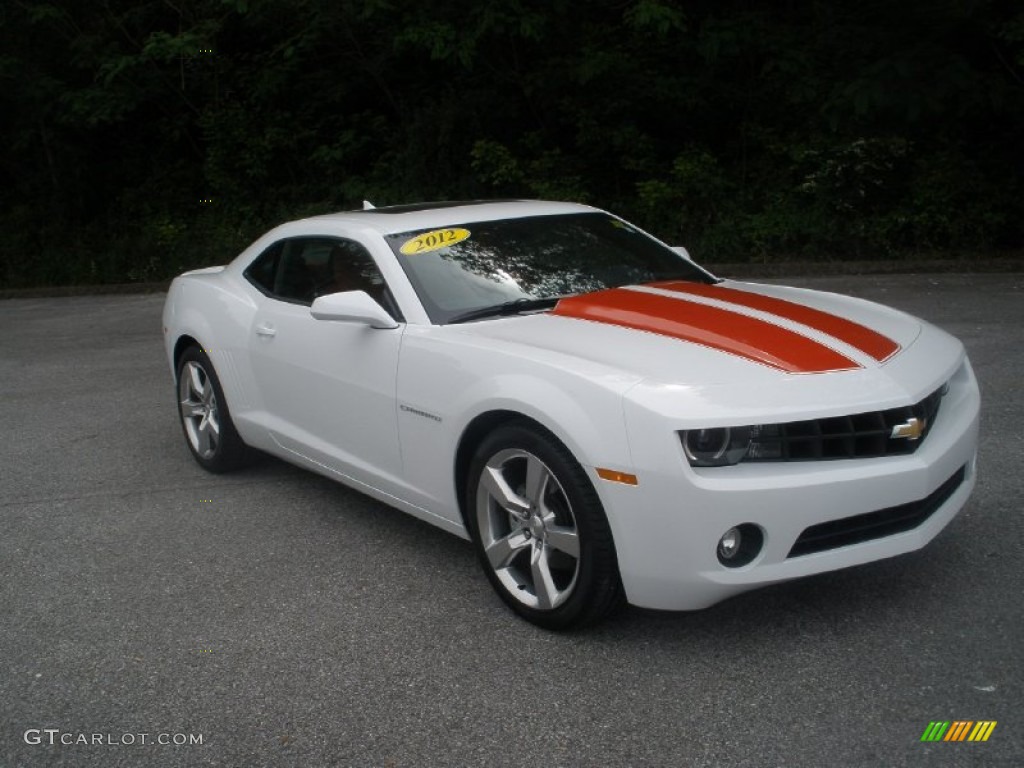 2012 Camaro LT/RS Coupe - Summit White / Inferno Orange/Black photo #1