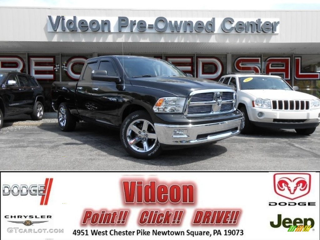 2010 Ram 1500 Big Horn Quad Cab 4x4 - Brilliant Black Crystal Pearl / Dark Slate/Medium Graystone photo #1