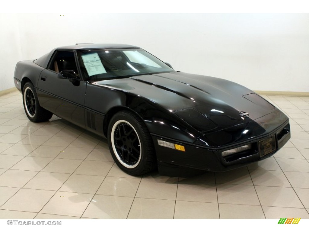 1986 Corvette Coupe - Black / Saddle photo #1