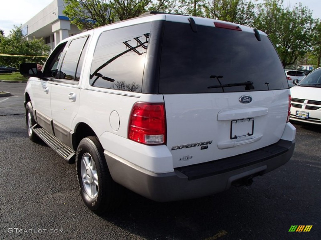 2003 Expedition XLT 4x4 - Oxford White / Flint Grey photo #6