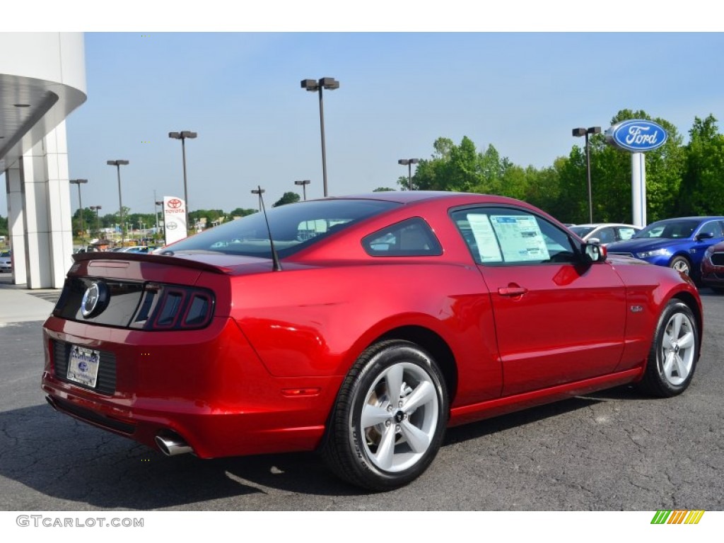 2014 Mustang GT Premium Coupe - Ruby Red / Medium Stone photo #3