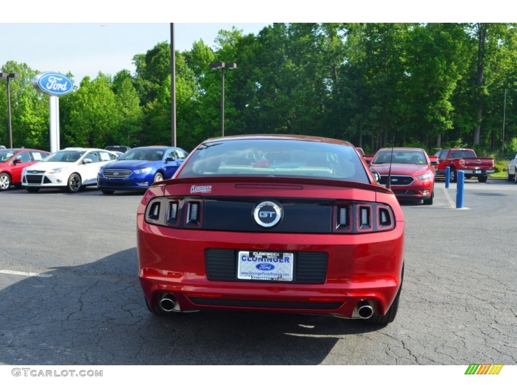 2014 Mustang GT Premium Coupe - Ruby Red / Medium Stone photo #4