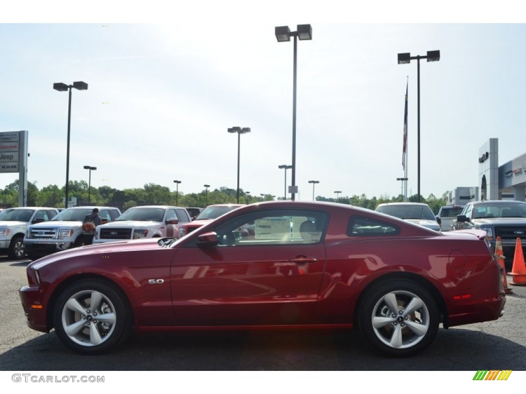 2014 Mustang GT Premium Coupe - Ruby Red / Medium Stone photo #5