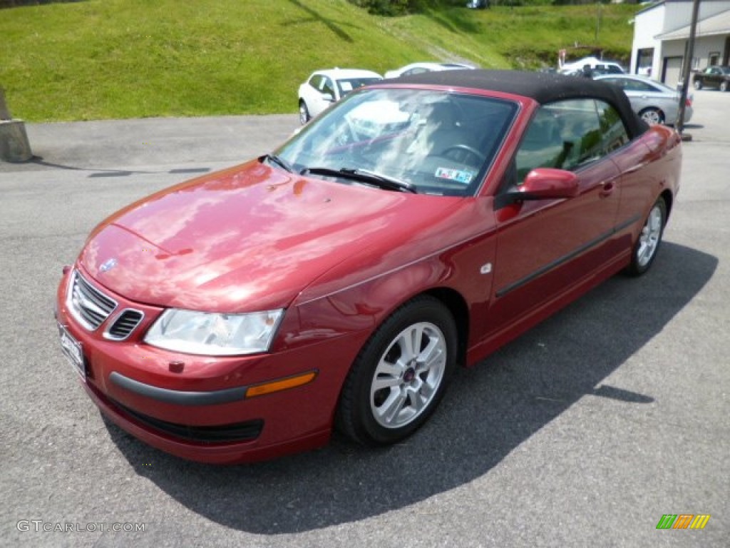 2006 9-3 2.0T Convertible - Chili Red Metallic / Parchment photo #3