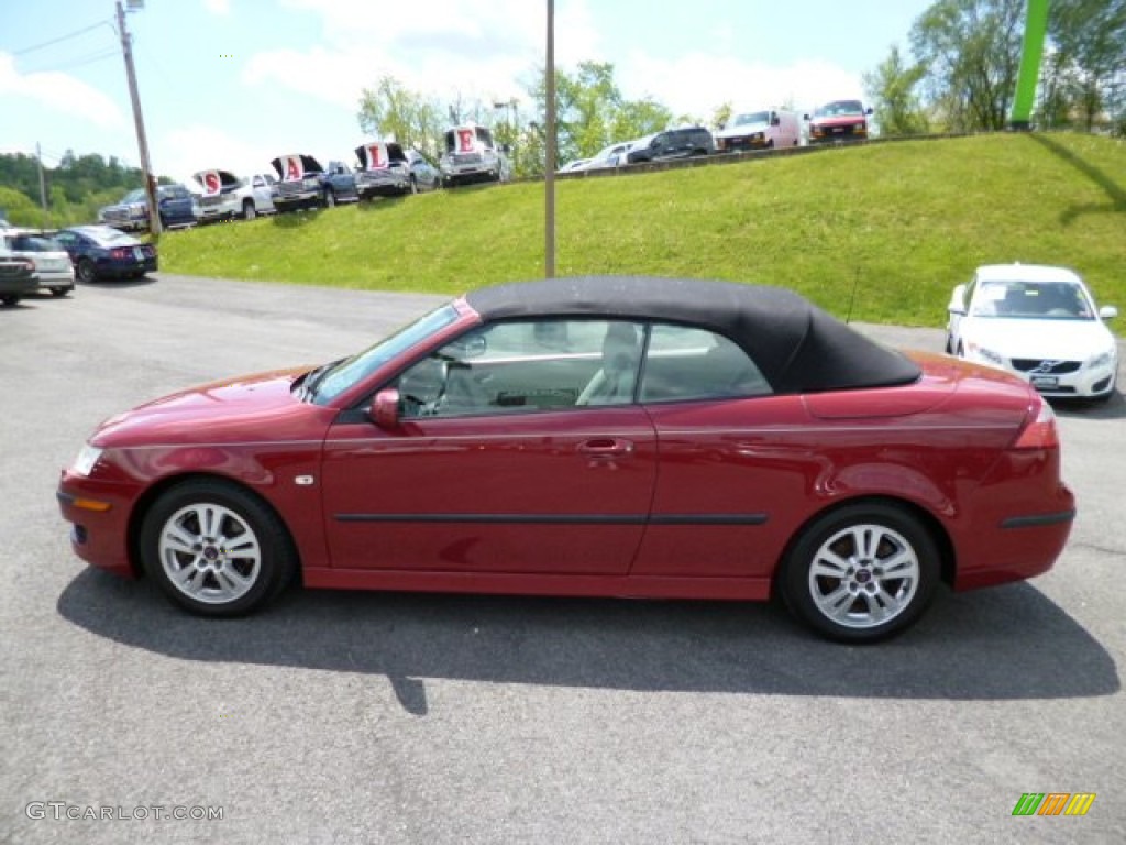 2006 9-3 2.0T Convertible - Chili Red Metallic / Parchment photo #4