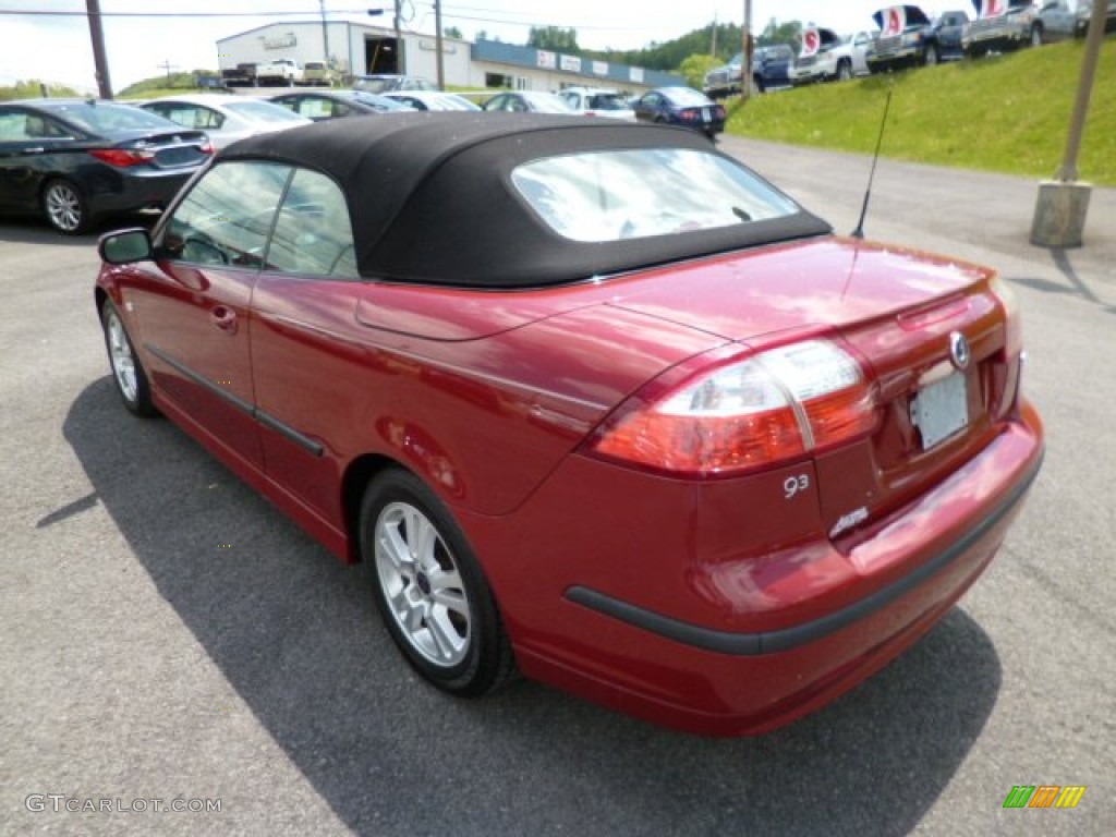 2006 9-3 2.0T Convertible - Chili Red Metallic / Parchment photo #5