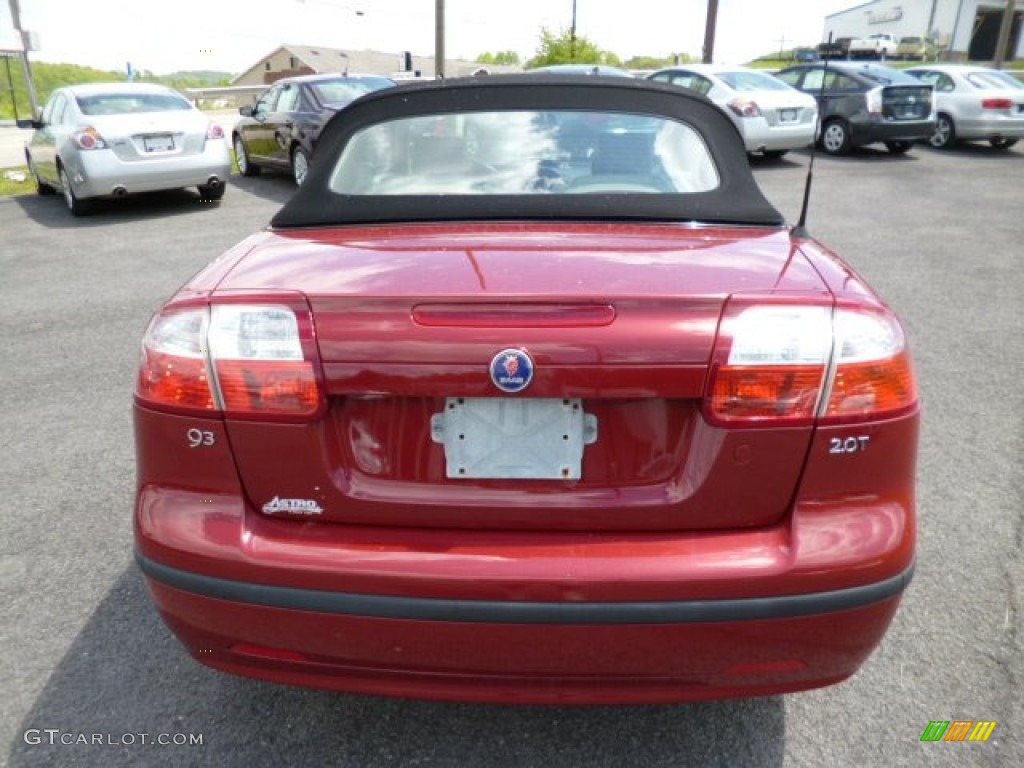 2006 9-3 2.0T Convertible - Chili Red Metallic / Parchment photo #6
