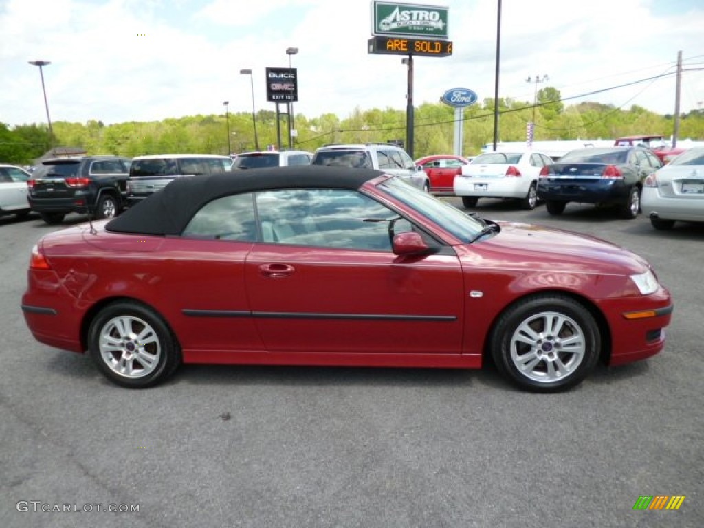 2006 9-3 2.0T Convertible - Chili Red Metallic / Parchment photo #8
