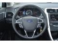 2013 Ford Fusion SE Appearance Package Charcoal Black/Red Stitching Interior Steering Wheel Photo