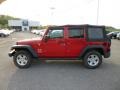 2007 Flame Red Jeep Wrangler Unlimited X 4x4  photo #4