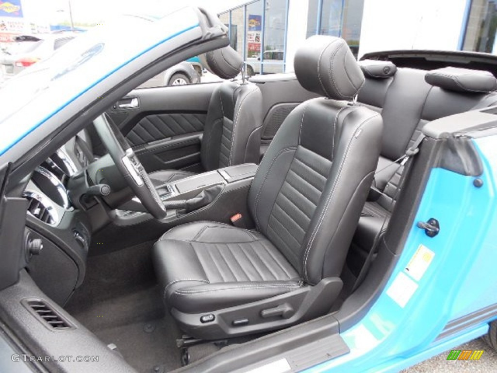 Charcoal Black Interior 2013 Ford Mustang V6 Premium Convertible Photo #80918400