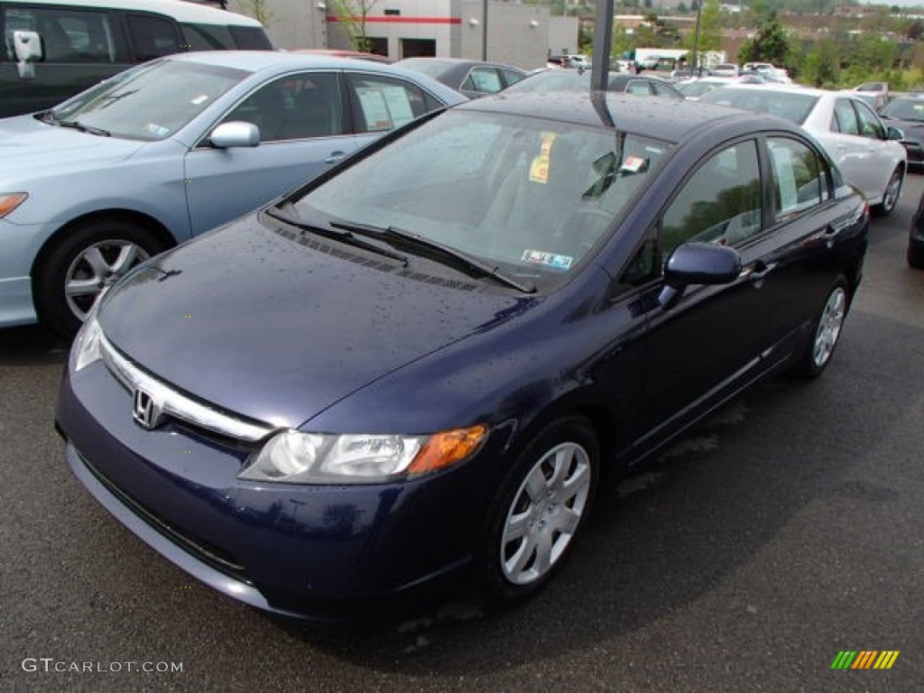2006 Civic LX Sedan - Royal Blue Pearl / Gray photo #3